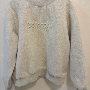 Solidcore Solidays 2025 Gray Mock Neck Sweatshirt Size S